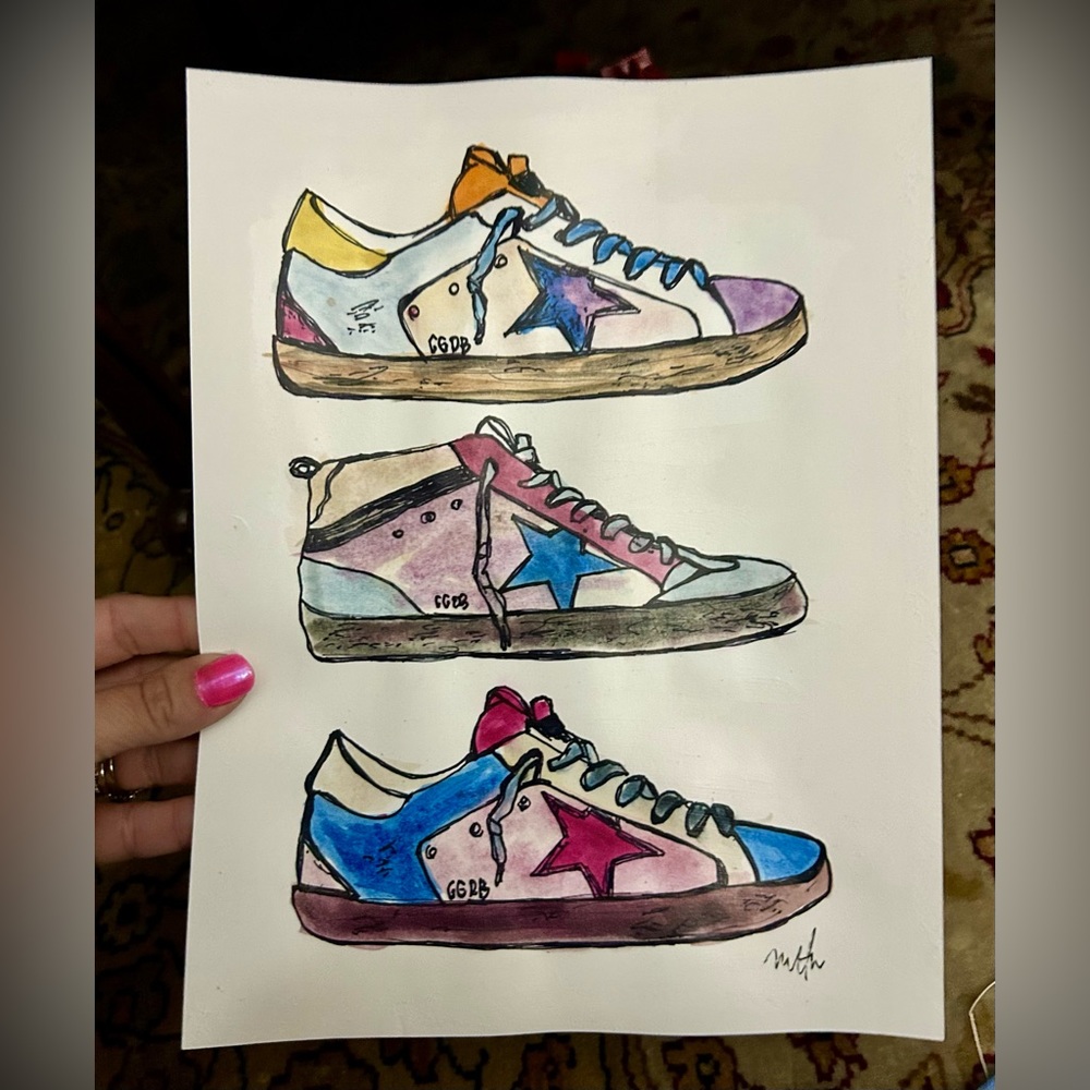COPY - Art print pop art  watercolor and ink 8.5x11in signed and numbered print